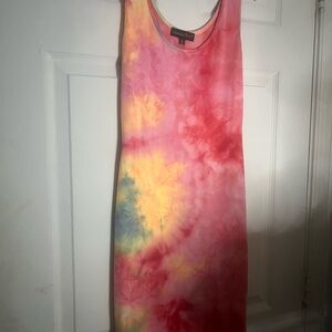 Vibrant Tie-Dye Sleeveless Dress